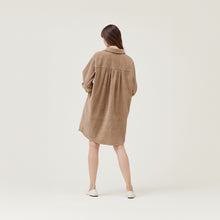 Load image into Gallery viewer, Corduroy Shirt Dress in Fawn