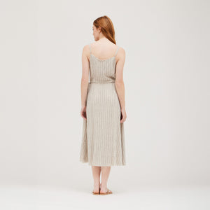 Wrap Midi Dress in Oat