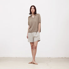 Load image into Gallery viewer, Linen Stripe Shorts in Oat