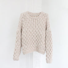 Load image into Gallery viewer, Waffle Cotton Sweater in Natural