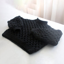 Load image into Gallery viewer, Waffle Wool Sweater in Black