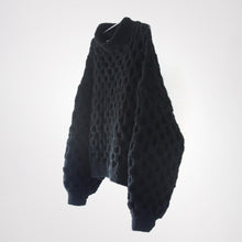 Load image into Gallery viewer, Waffle Wool Sweater in Black