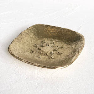 Japanese Brass Dish in Hydrangea