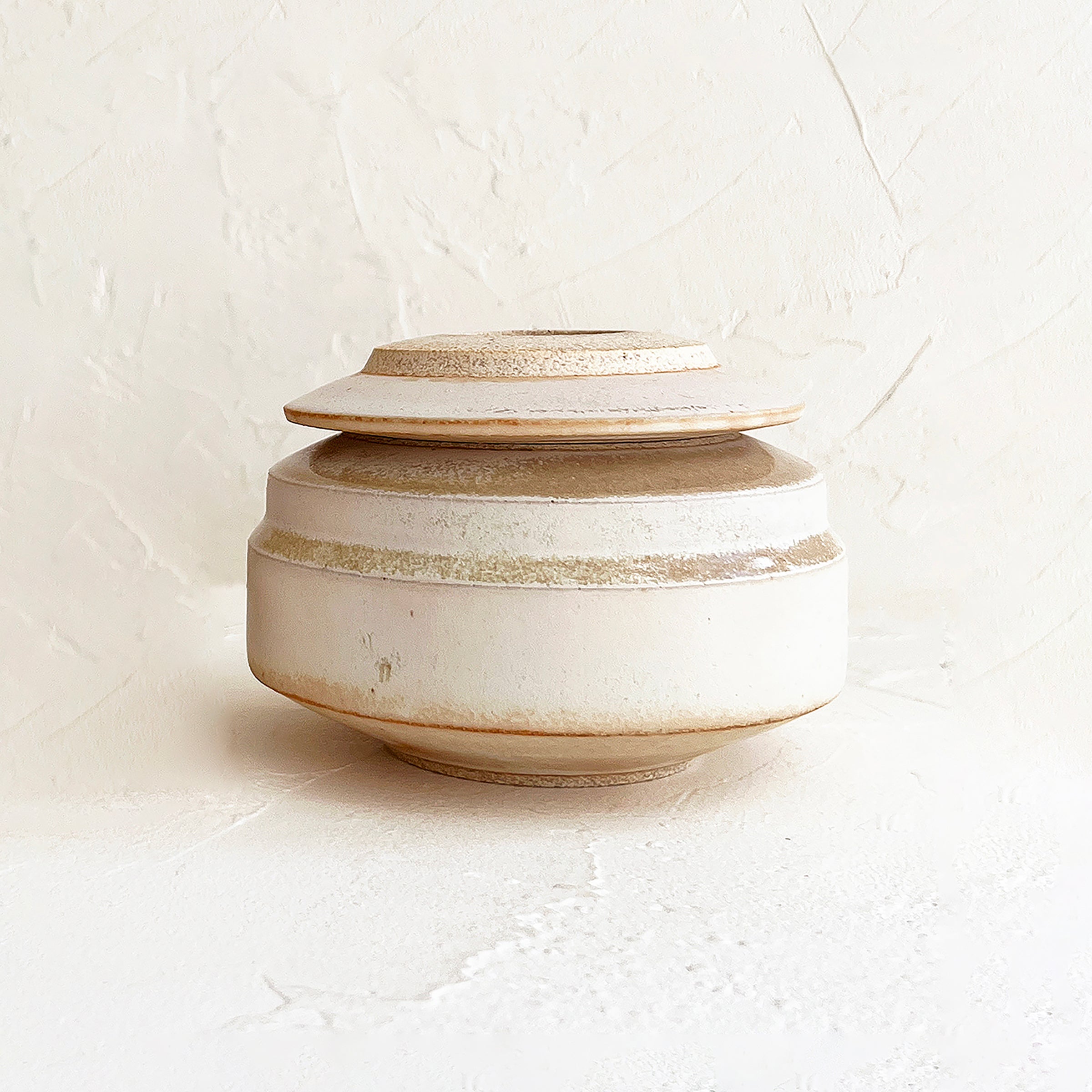 Lidded Vessel in Cotton White