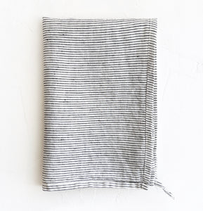 Linen Kitchen Towel in Pinstripe