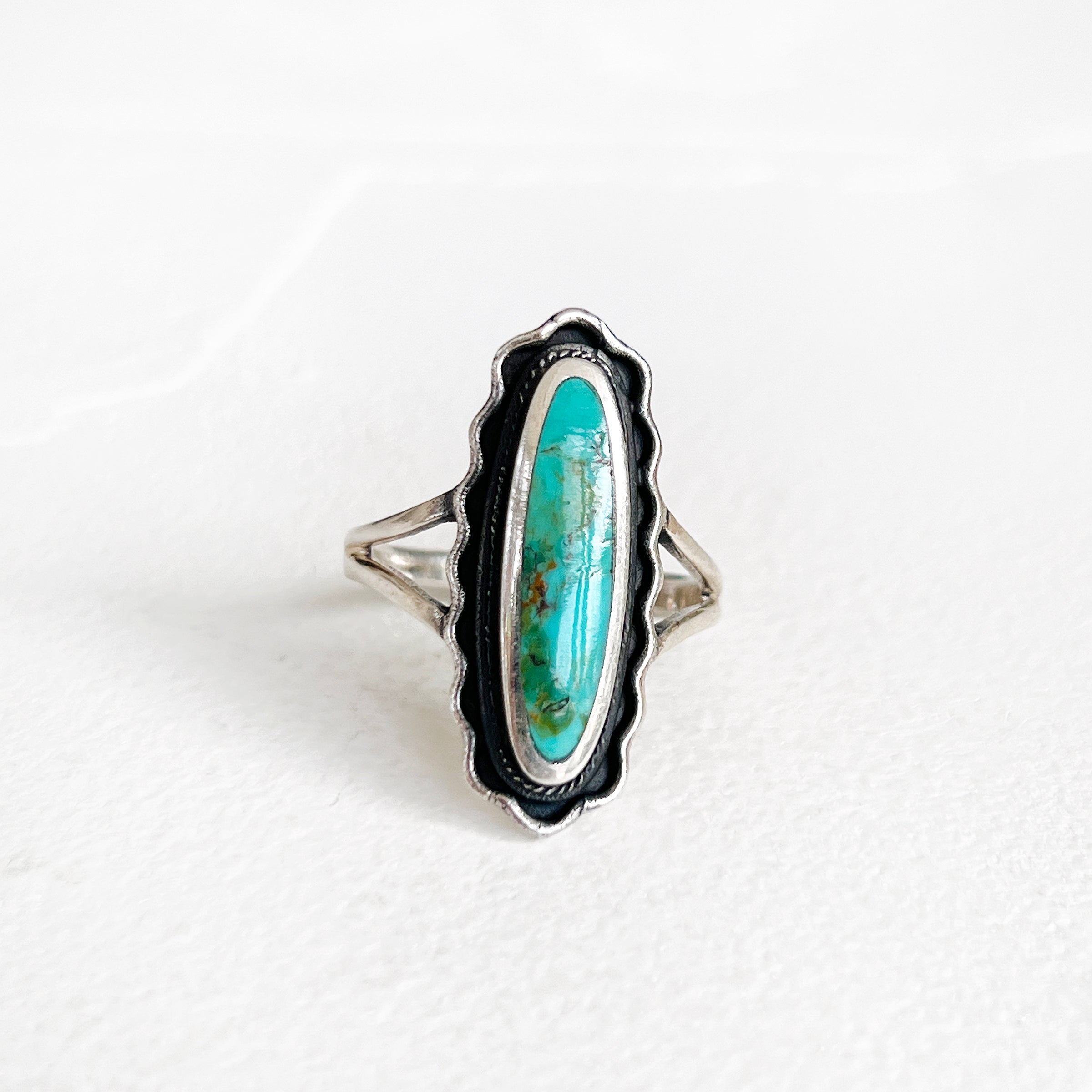 Sterling & Turquoise Southwestern Oval Ring