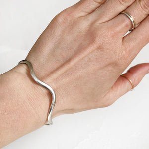 Sterling Wave Cuff