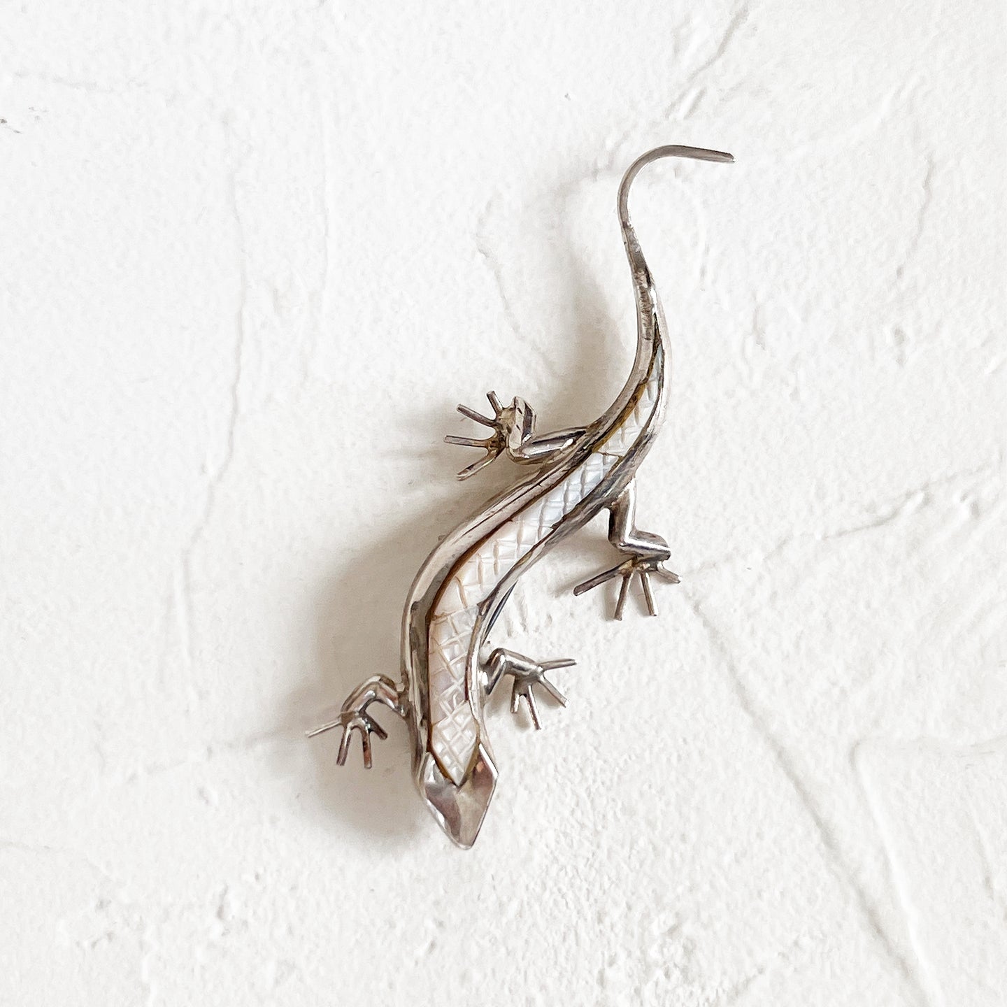 Sterling Lizard Brooch