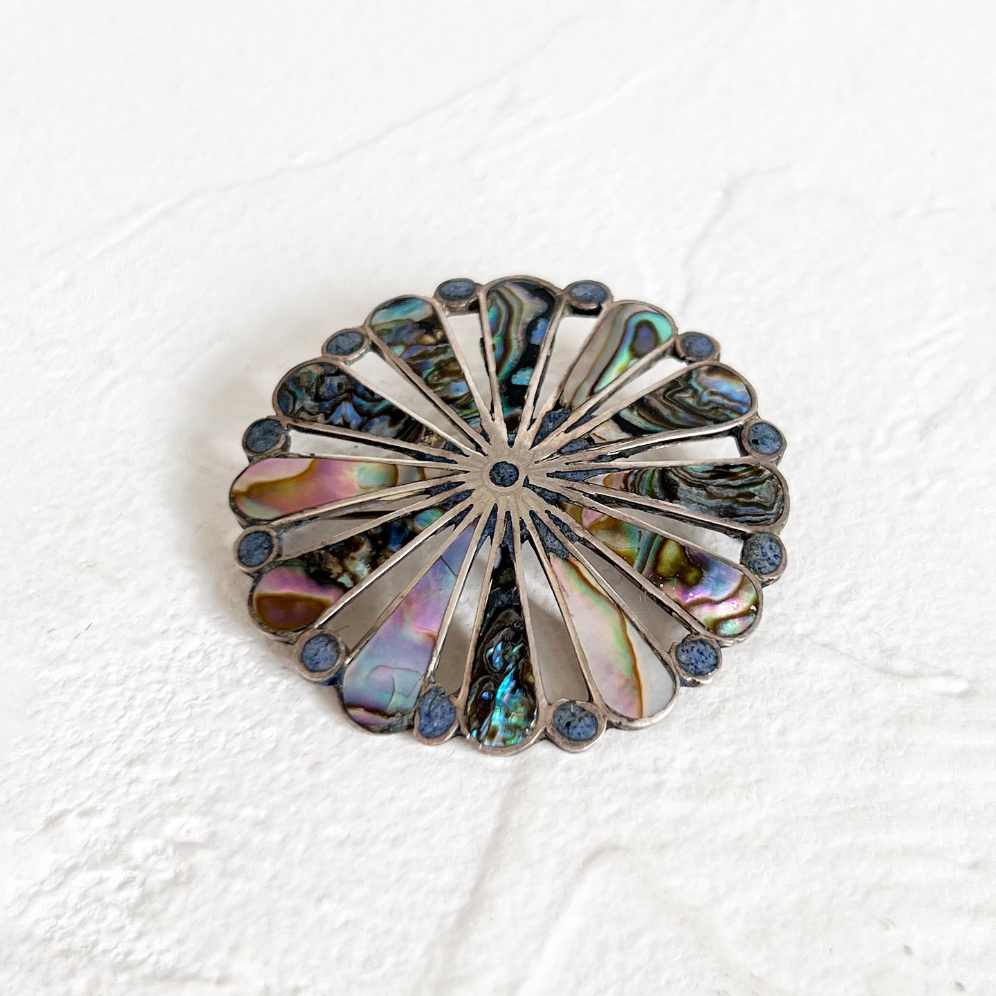 Abalone & Sterling Brooch