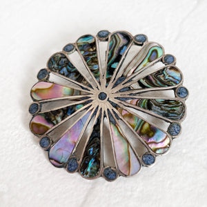 Abalone & Sterling Brooch