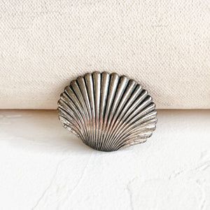 Sterling Seashell Brooch