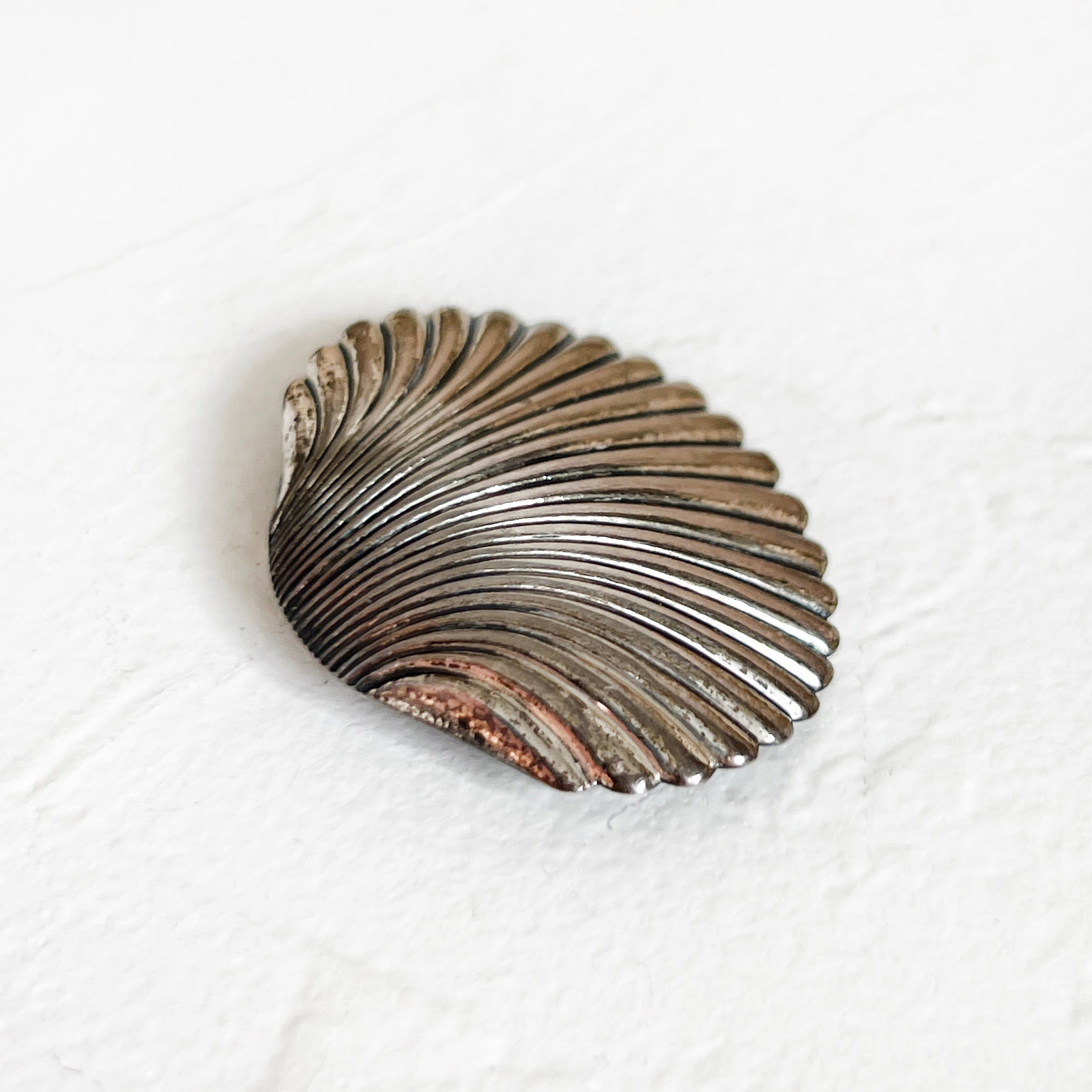 Sterling Seashell Brooch