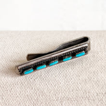 Load image into Gallery viewer, Sterling &amp; Turquoise Tie Clip