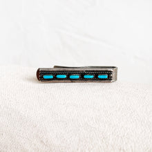 Load image into Gallery viewer, Sterling &amp; Turquoise Tie Clip