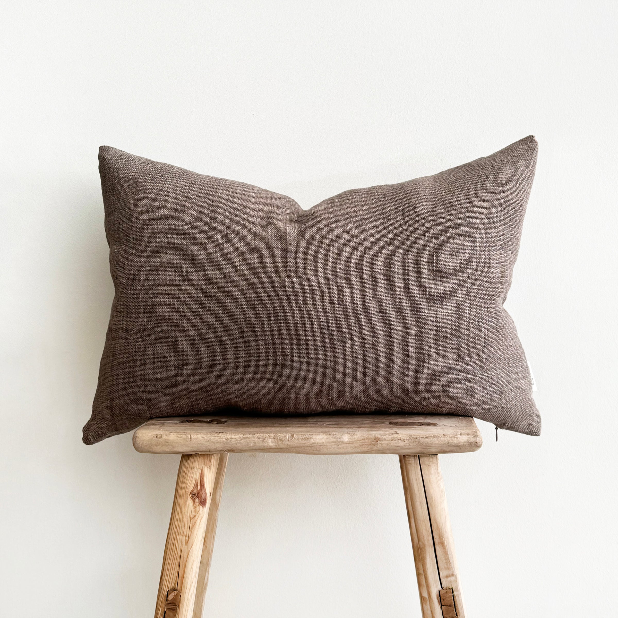 Margaux Linen Pillow in Ash