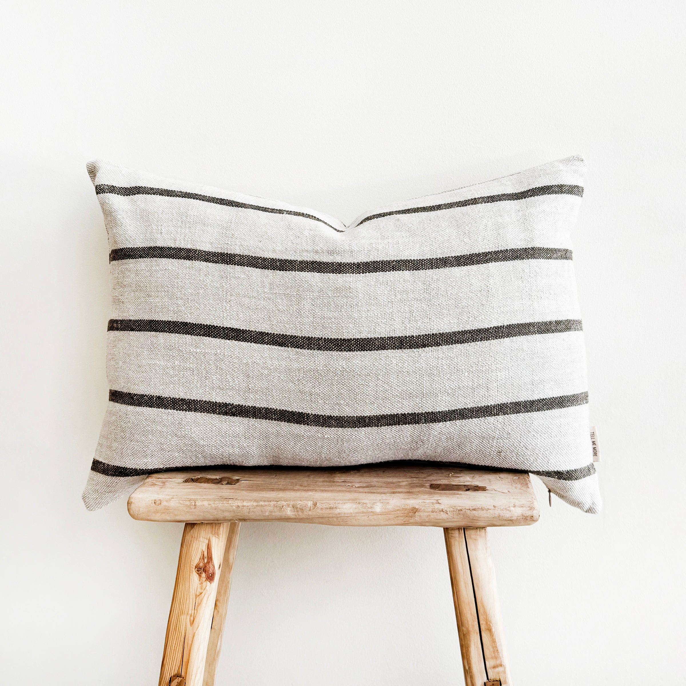 Melvin Cushion in Taupe Stripe