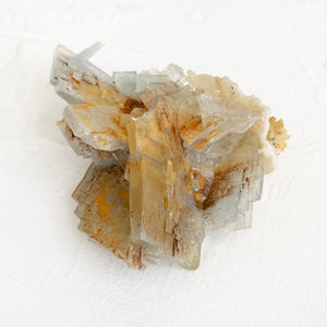 Blue Barite on Calcite