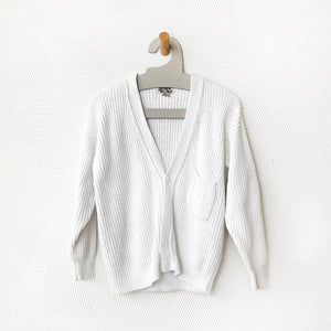 White Cotton Cardigan