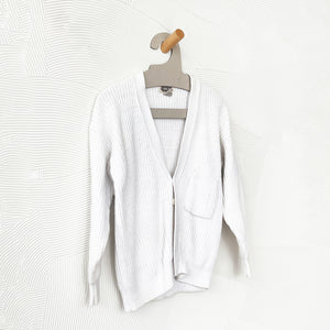 White Cotton Cardigan