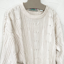 Load image into Gallery viewer, Vintage Cream Varsity Sweater