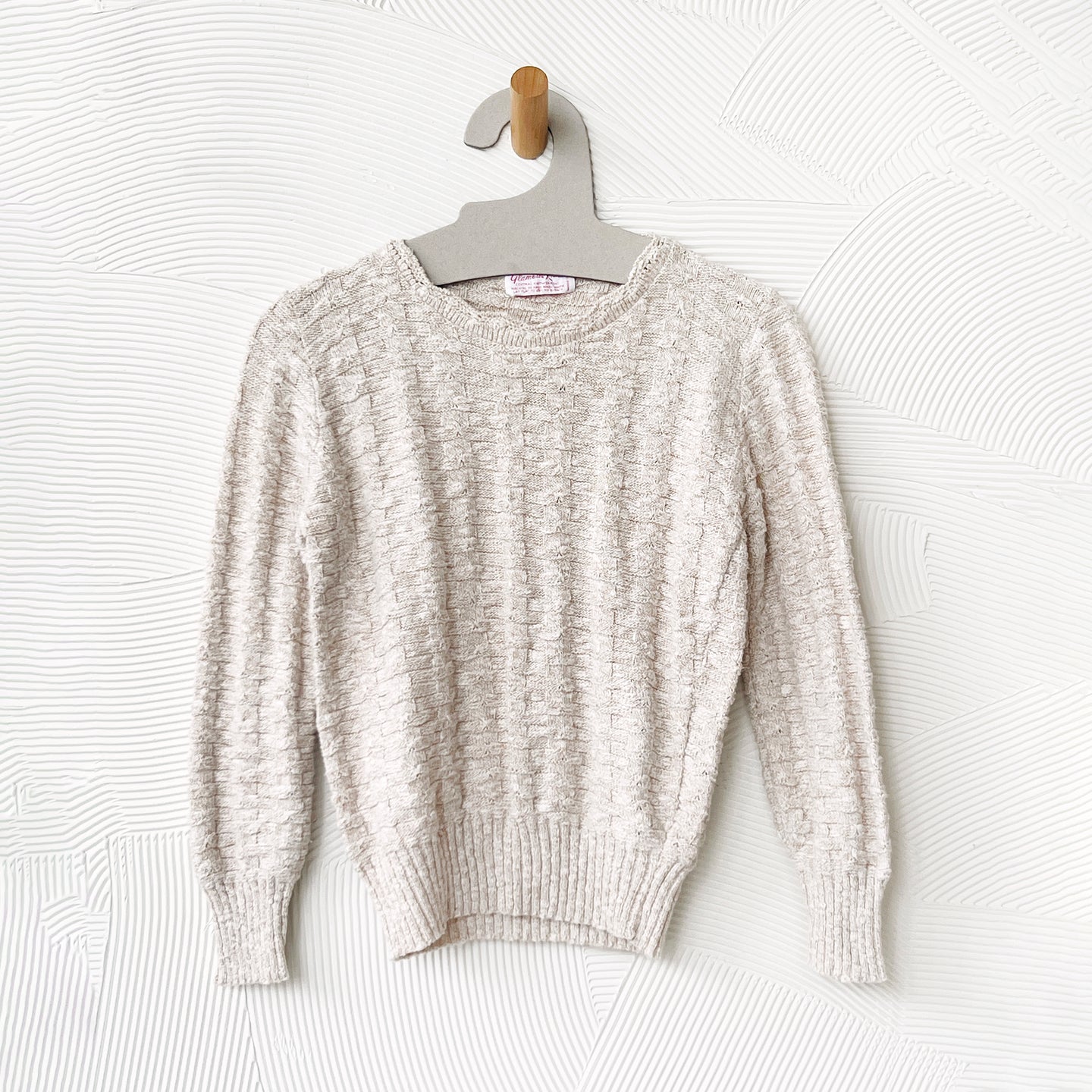 Vintage Cream Knit Sweater