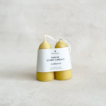 Load image into Gallery viewer, Beeswax Stubby Candles in Goldenrod