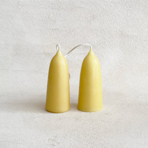 Beeswax Stubby Candles in Goldenrod