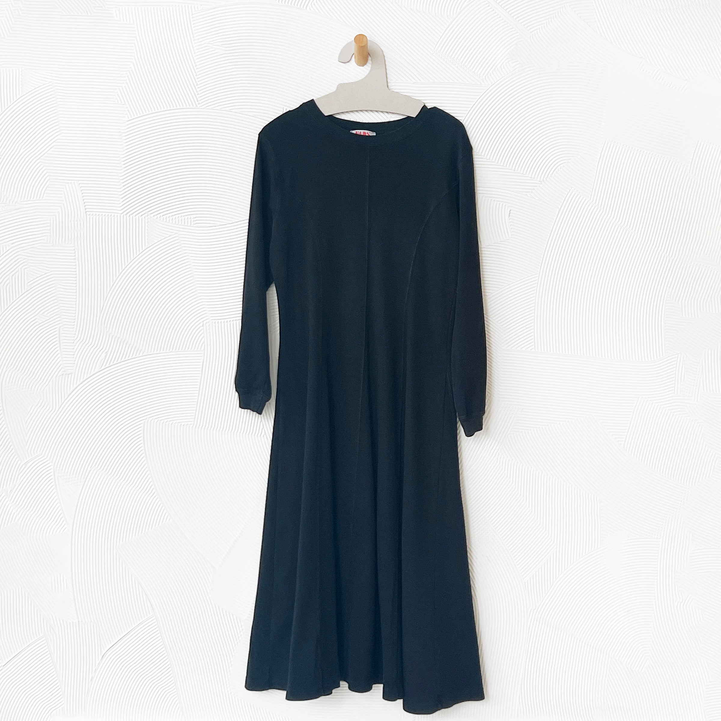 Vintage Black Cotton Dress