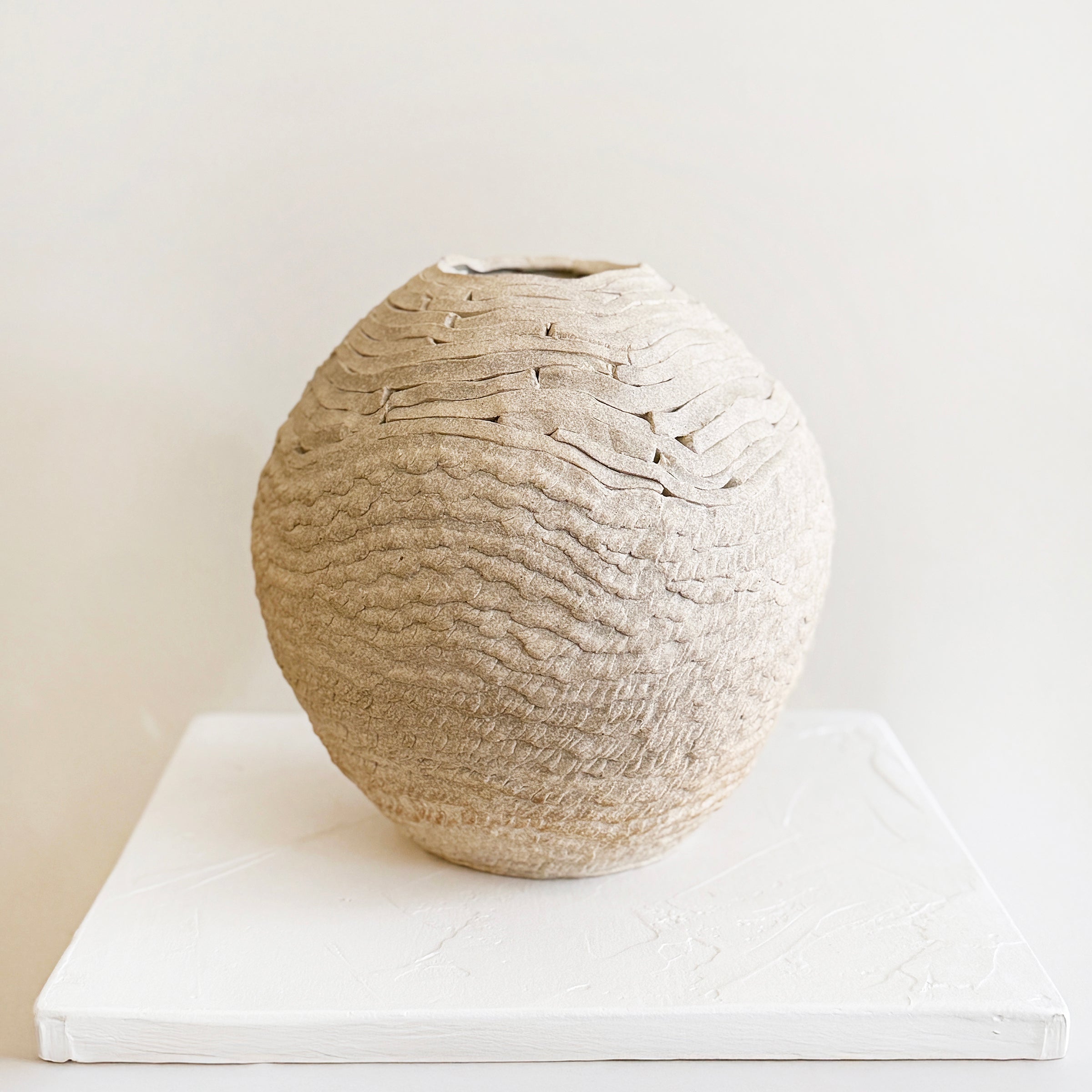 Coiled Vase in Cream