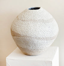 Load image into Gallery viewer, Large Coiled Vase in Cream and Brown