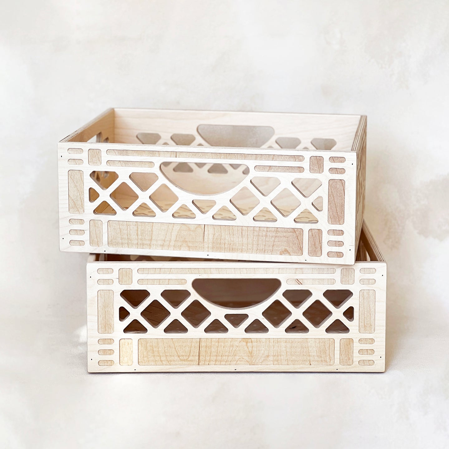 Wooden Milk Crate