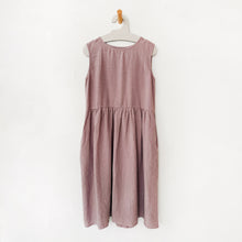 Load image into Gallery viewer, Maya Linen Smock Dress in Faded Rose