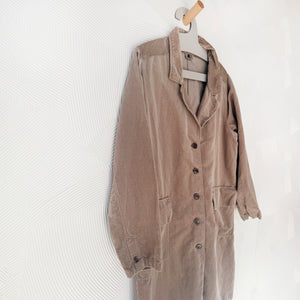 Velvet Walking Coat in Fawn