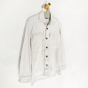 Corduroy Cabin Jacket in Stone White