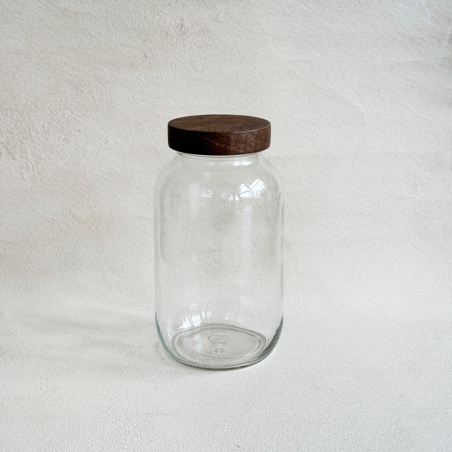 Mason Jar with Walnut Lid