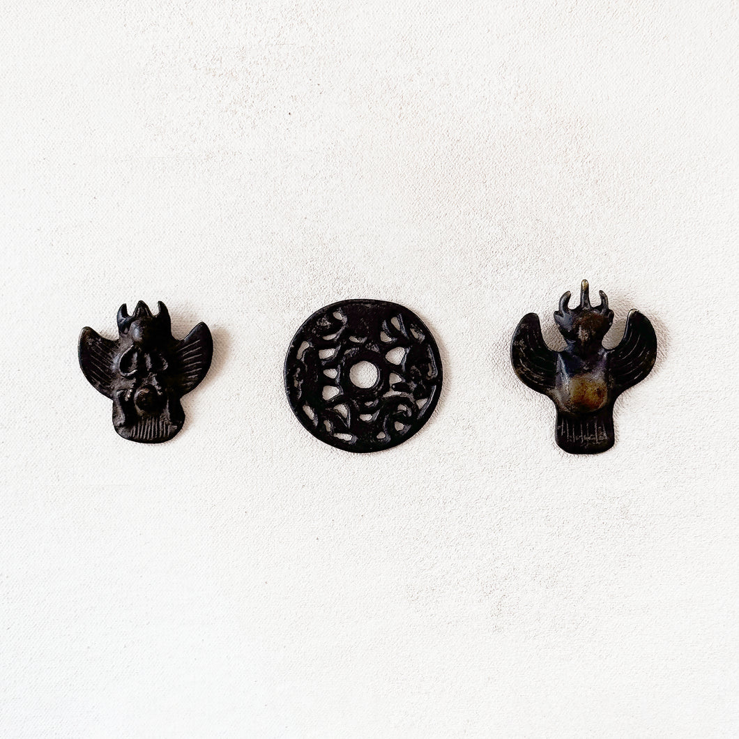 Vintage Japanese Brass Amulets