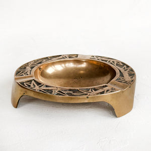 Vintage Brass Bamboo Ashtray