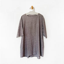 Load image into Gallery viewer, Handmade Japanese Dress in Heathered Brown &amp; White