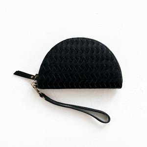 Wedge Woven Wallet in Black