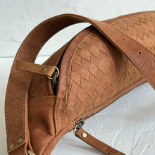 Load image into Gallery viewer, Atlas Woven Leather Bag in Saddle