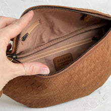 Load image into Gallery viewer, Atlas Woven Leather Bag in Saddle