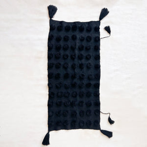 Wool Pom Wall Hanging in Black