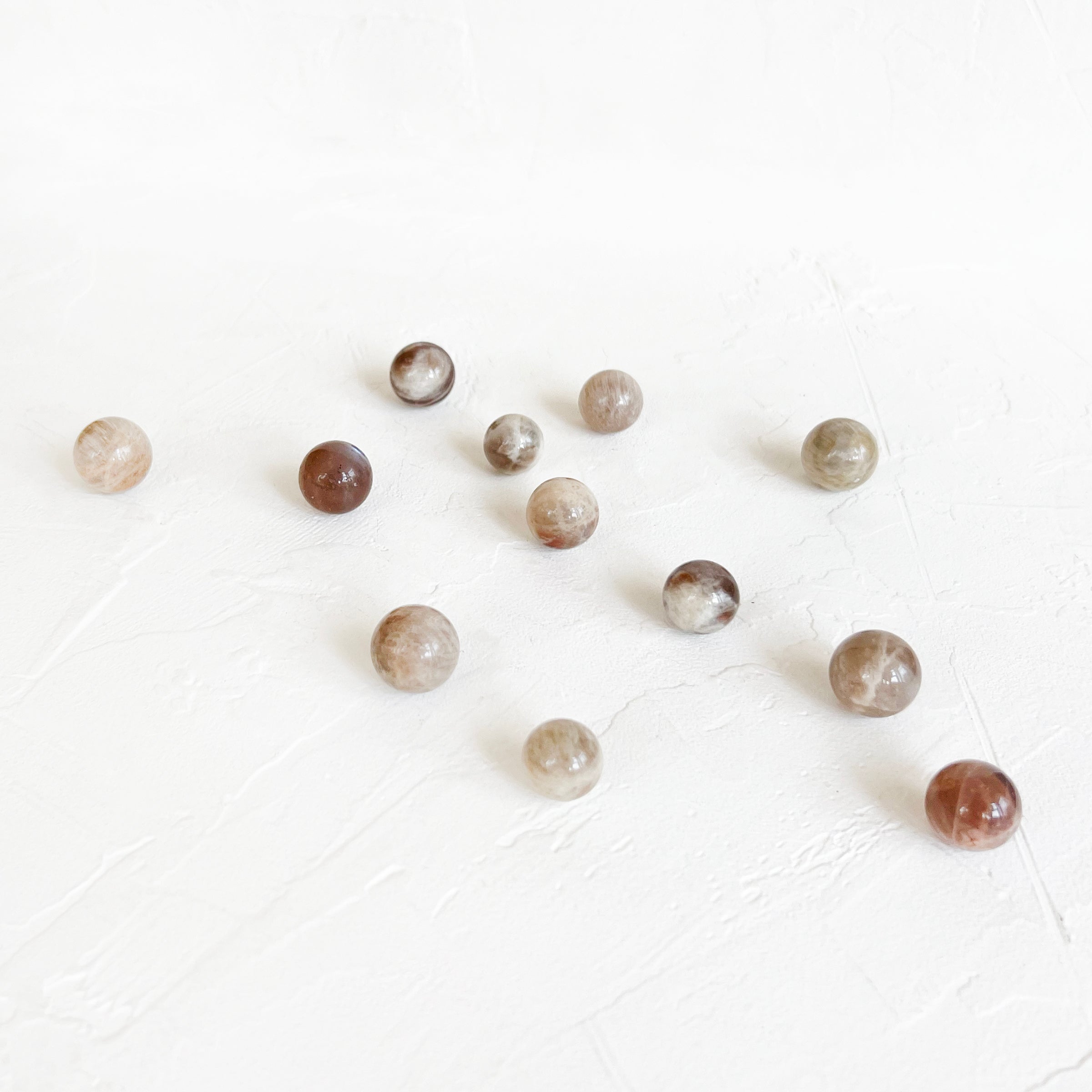 Mini Sunstone Moonstone Spheres