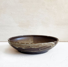 Load image into Gallery viewer, Medium Serving Bowl in Dark Brown &amp; Cream