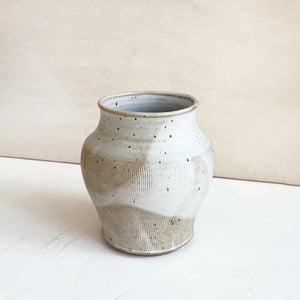 Ribbed Ceramic Vase