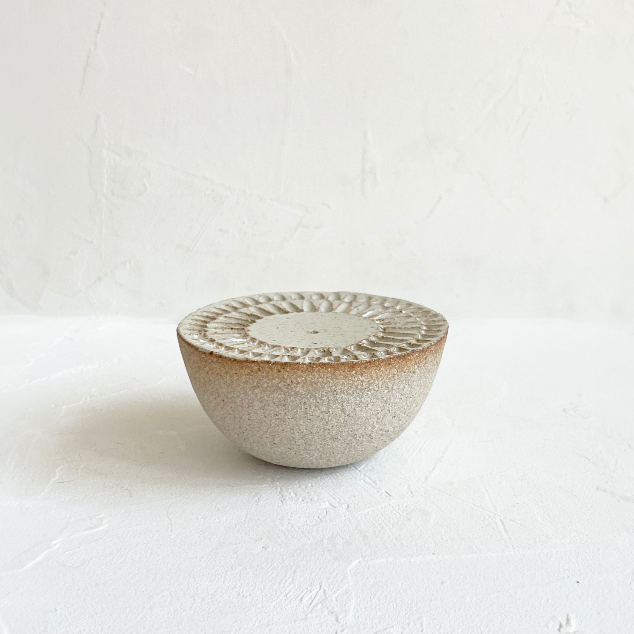 Chrysanthemum Incense Dish in Pumice