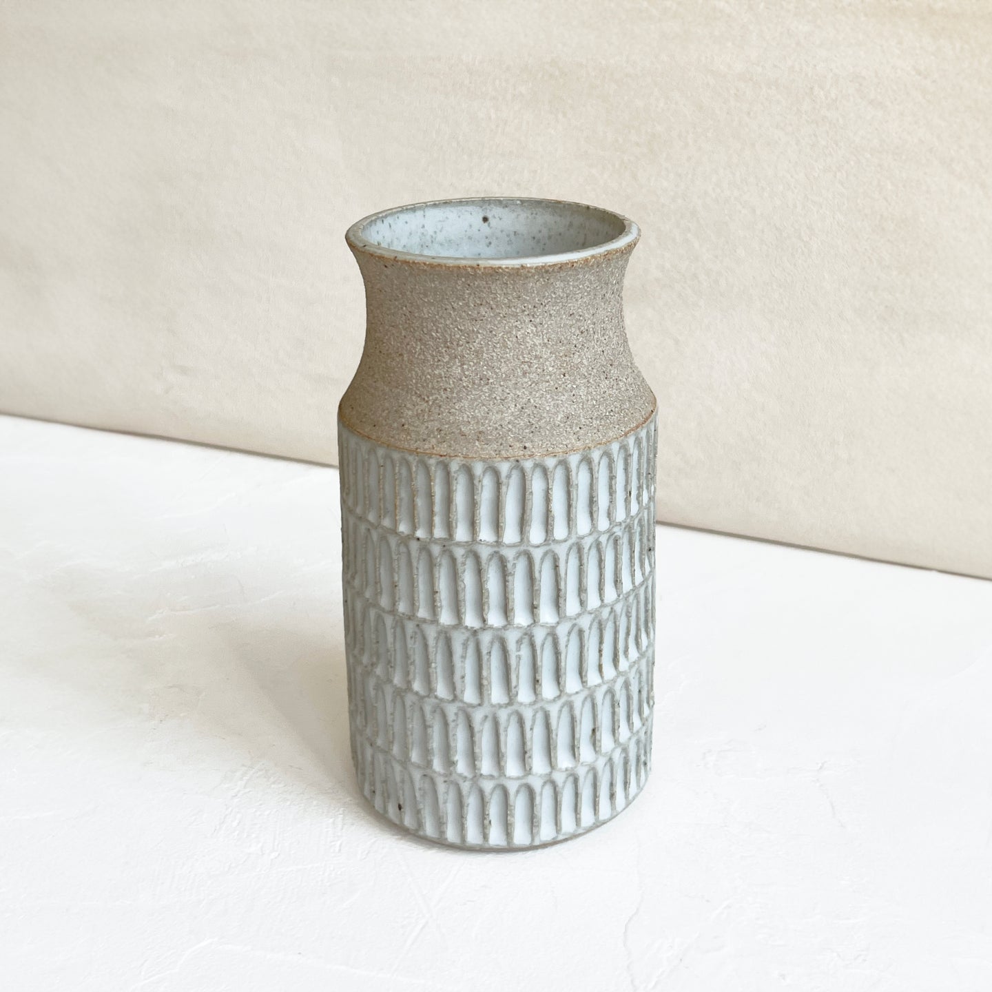 Carved Vase in Two-Tone