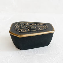 Load image into Gallery viewer, Brass Double Bird Box in Black