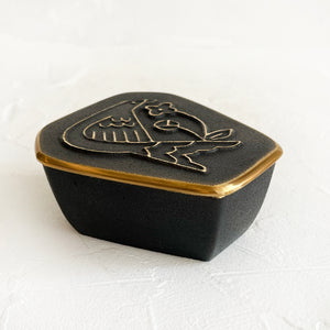 Brass Bird Box in Black