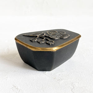 Brass Plum Box in Black